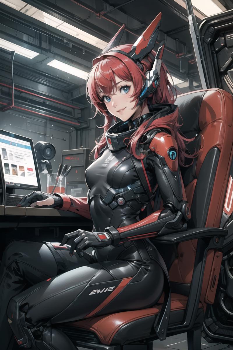 389165-735042881-masterpiece, best quality, a woman sitting in a chair with a computer on it's back and a keyboard on her lap, Eve Ryder, laurie.png